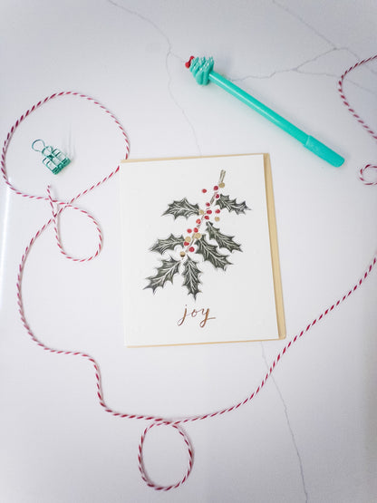 Κάρτα “Holly and Winter Berries Christmas”