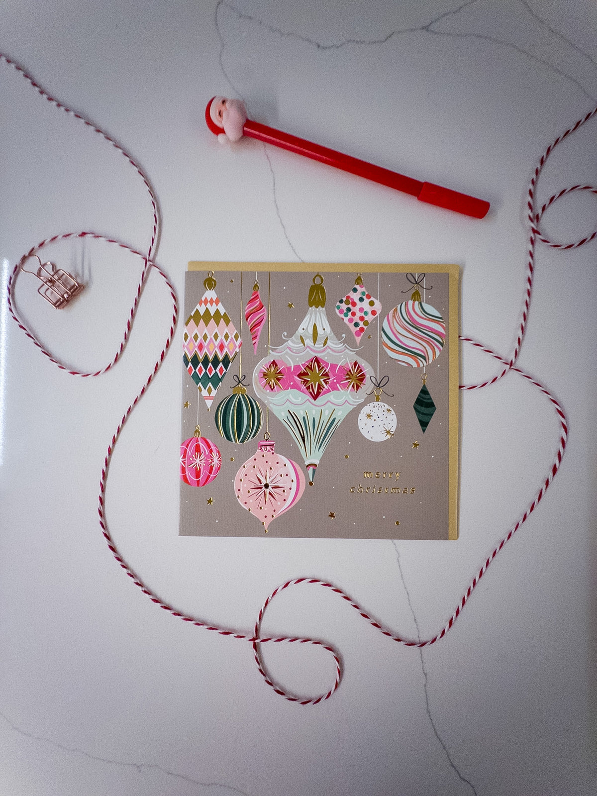 Κάρτα “Vintage Baubles Christmas”
