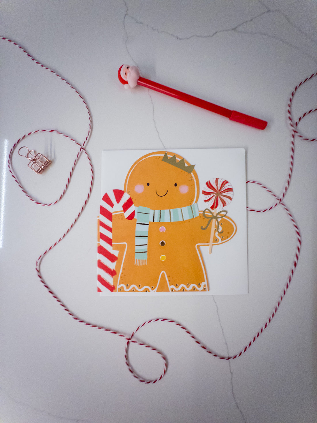 Κάρτα “Cut Out Gingerbread Man Christmas”