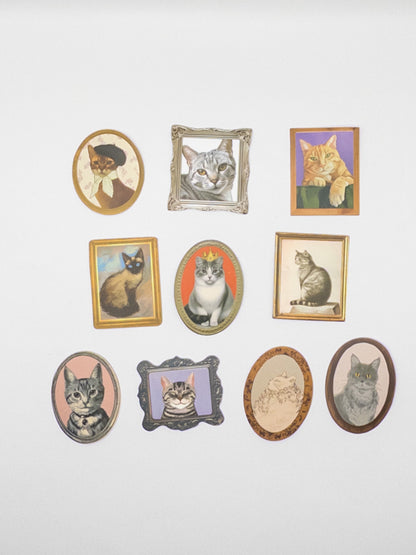 Vintage Cat Portraits Sticker Pack – 10 Αυτοκόλλητα