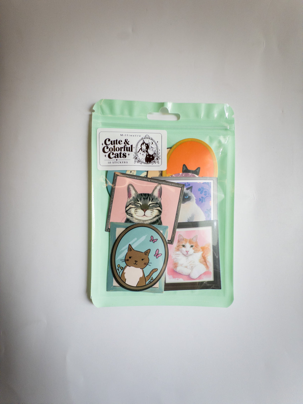 Cute &amp; Colorful Cats Sticker Pack – 10 Αυτοκόλλητα