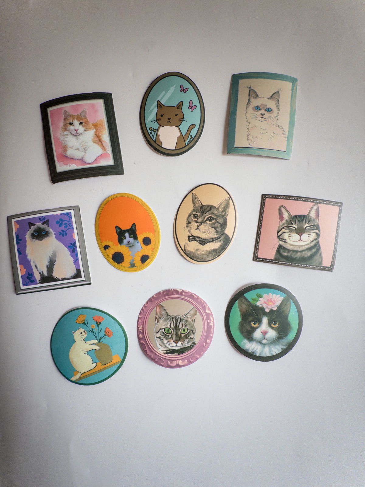 Cute &amp; Colorful Cats Sticker Pack – 10 Αυτοκόλλητα