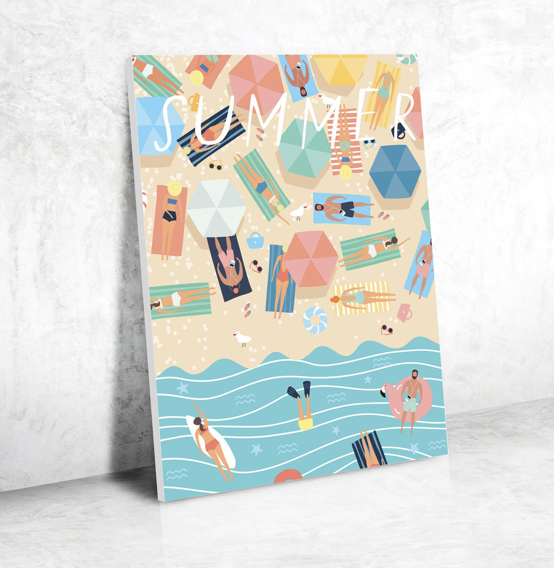 Σετ DIY ζωγραφικής με αριθμούς “At the beach” 30x40