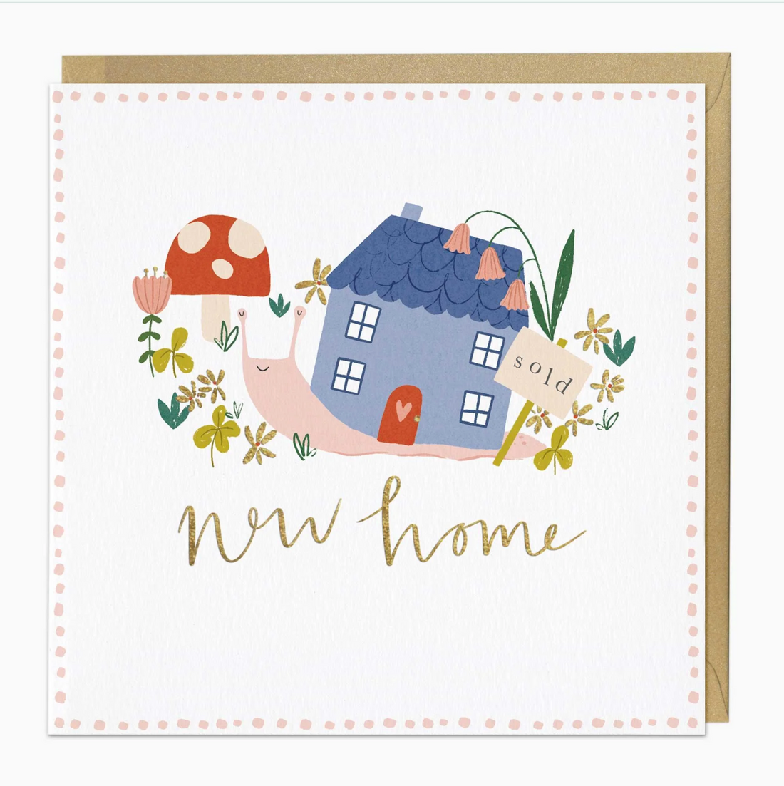 Κάρτα “Cheerful Snail New Home”