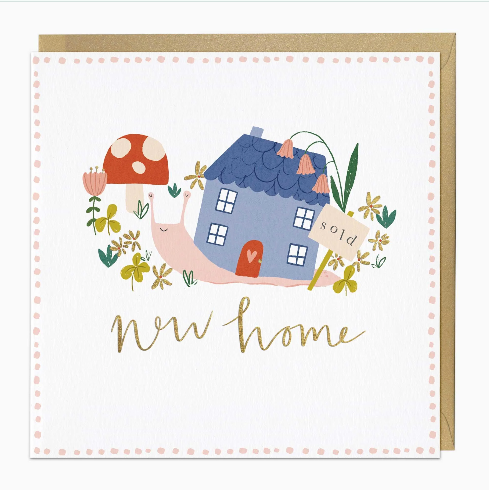 Κάρτα “Cheerful Snail New Home”