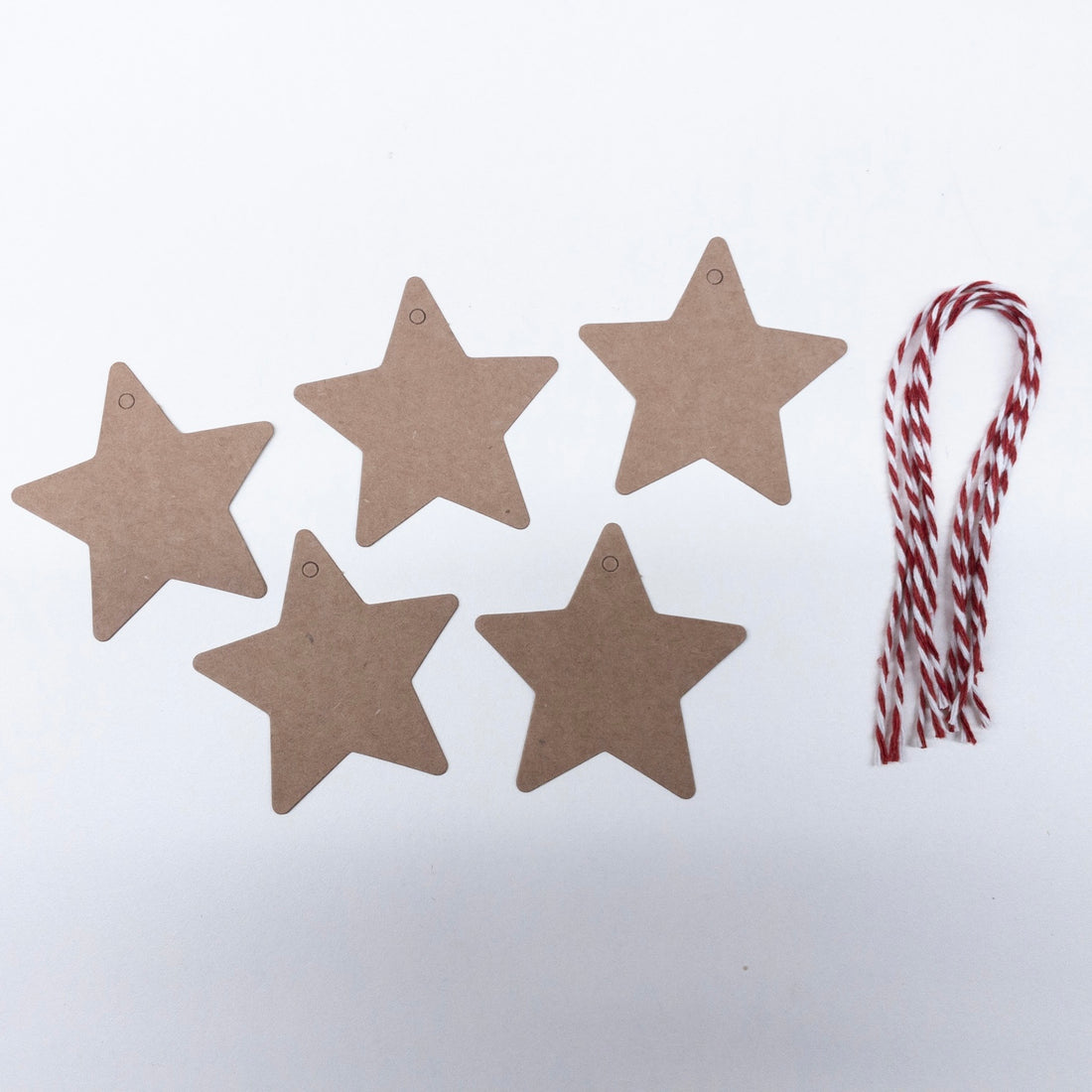 Ετικέτες Δώρου Αστέρι kraft 5 τεμάχια
