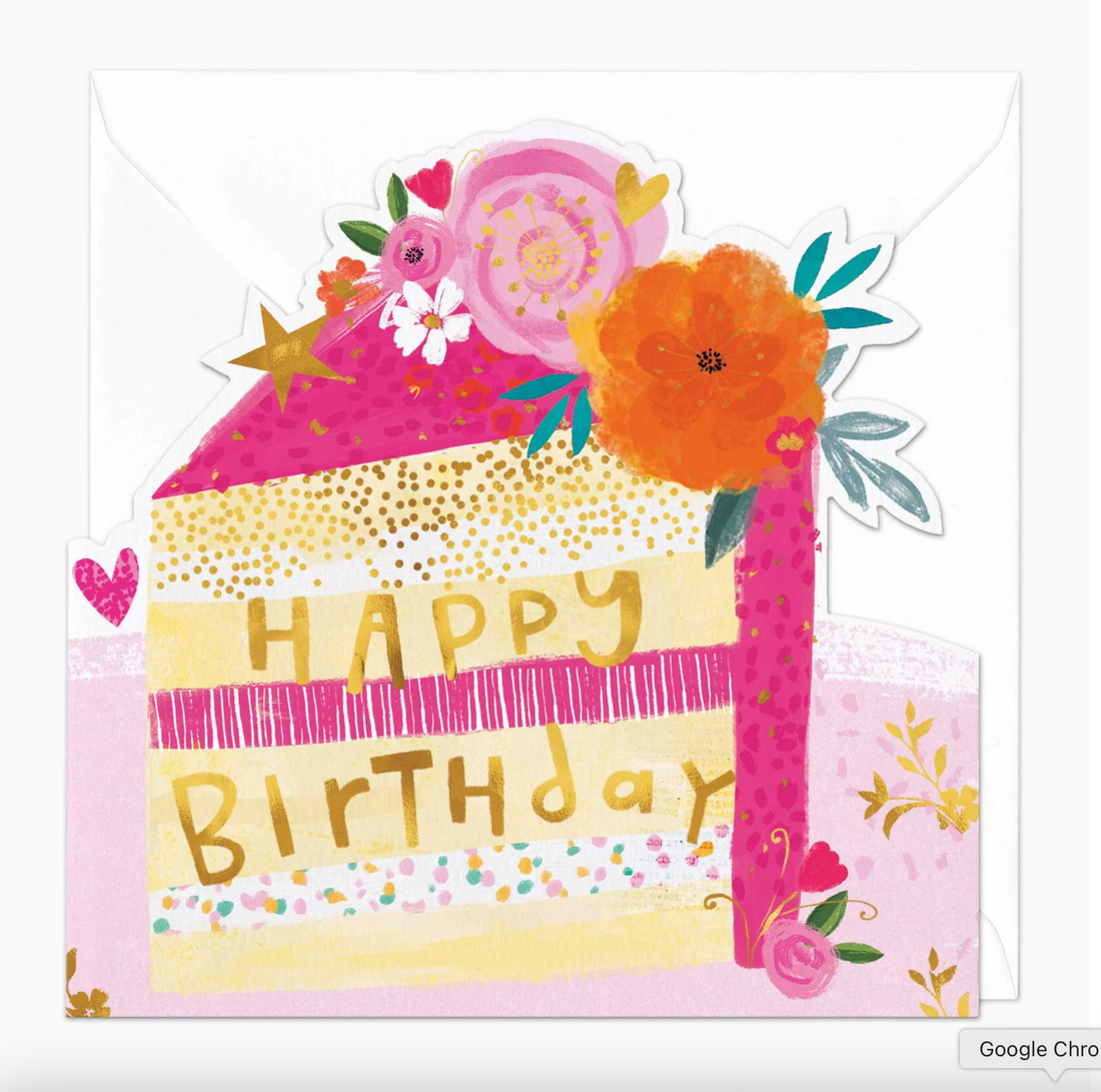 Κάρτα “Floral Cake Birthday"