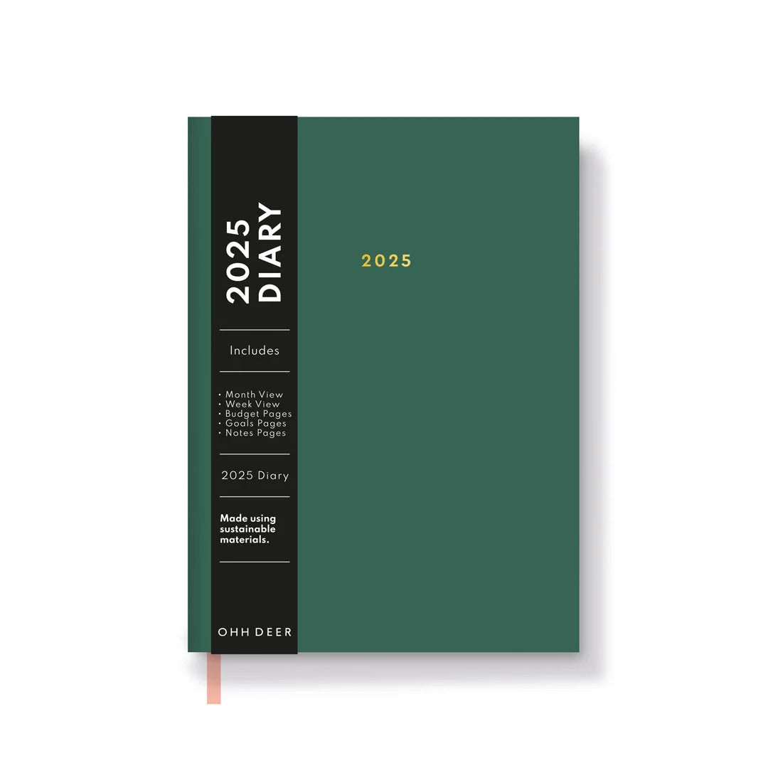 FREE Ημερολόγιο 2025 εβδομαδιαίο Green 15.6×21.5