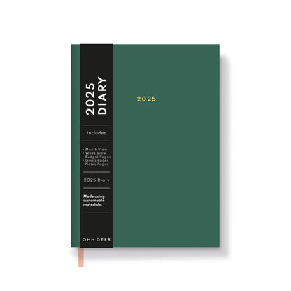 FREE Ημερολόγιο 2025 εβδομαδιαίο Green 15.6×21.5