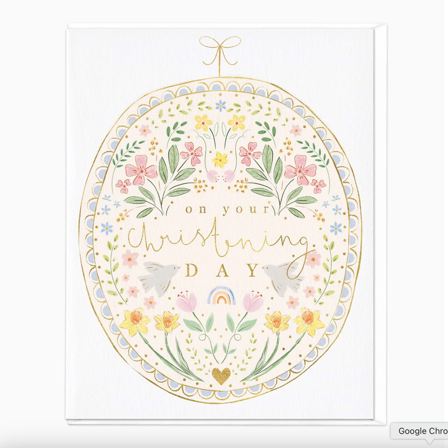 Κάρτα “On Your Christening Day Floral”