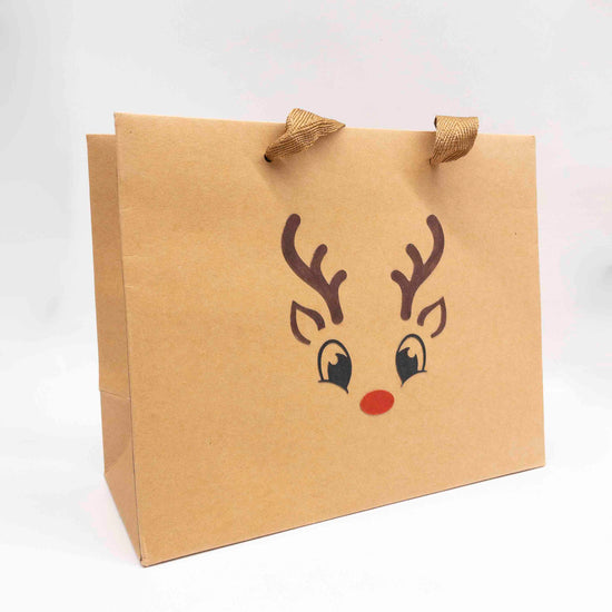 Reindeer kraft gift bag