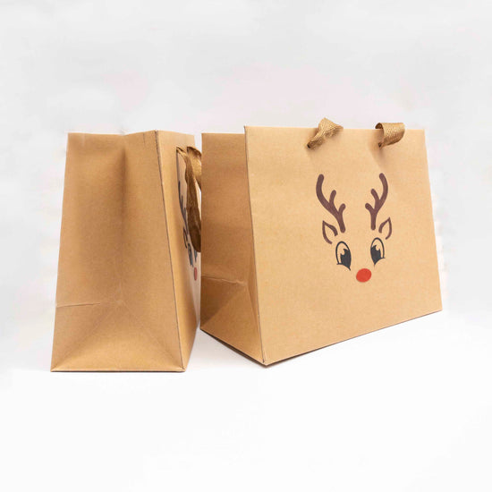 Reindeer kraft gift bag