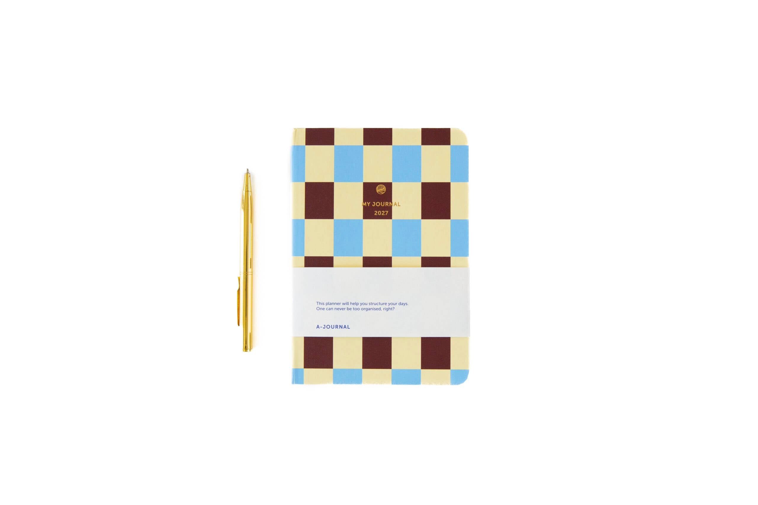 Ημερολόγιο 2027 A6 My Journal – Checked Blue Vanille Chocolate