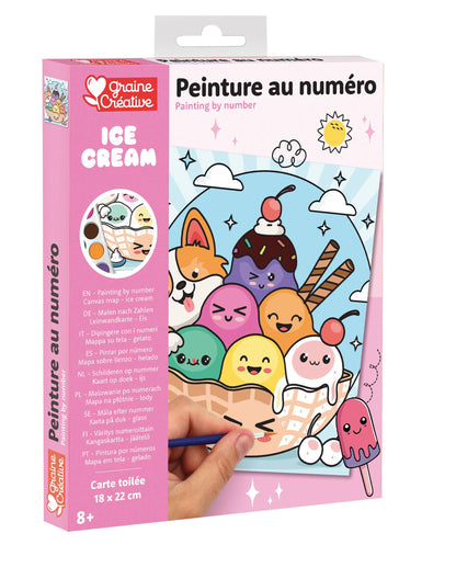 Σετ DIY Ζωγραφικής με Αριθμούς "Ice Cream Sundae" 18 × 22 cm (8+)