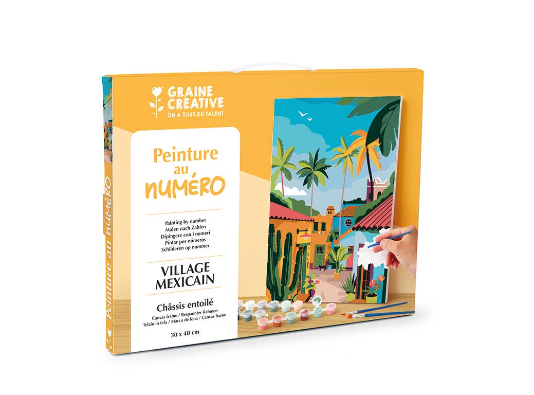 Σετ DIY ζωγραφικής με αριθμούς “Mexican Village” 30x40