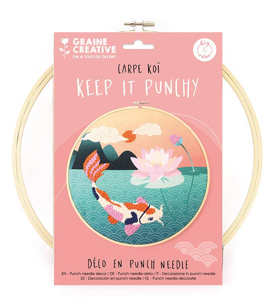 Σετ κεντήματος Punch Needle “Carpe Koi” Ø25 cm