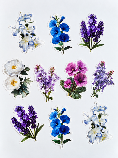 Blue &amp; Lavender Sticker Pack – 10 Αυτοκόλλητα