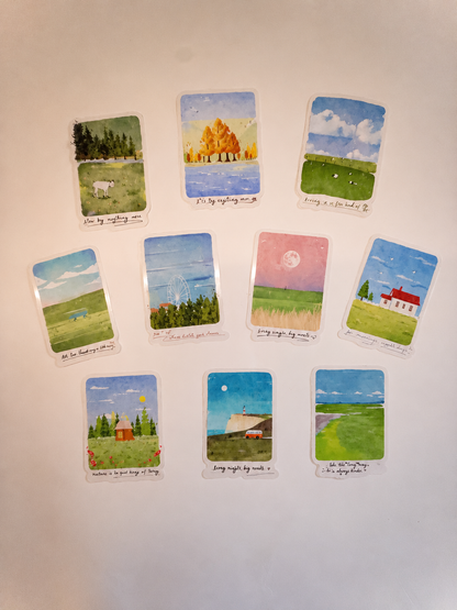 Countryside Days Sticker Pack – 10 Αυτοκόλλητα