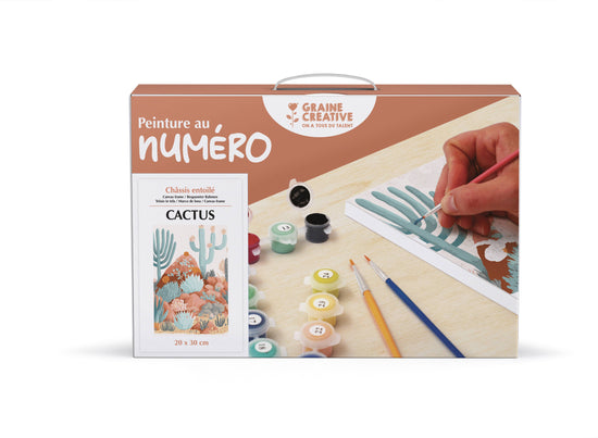 Σετ DIY ζωγραφικής με αριθμούς “Cactus” 20x30