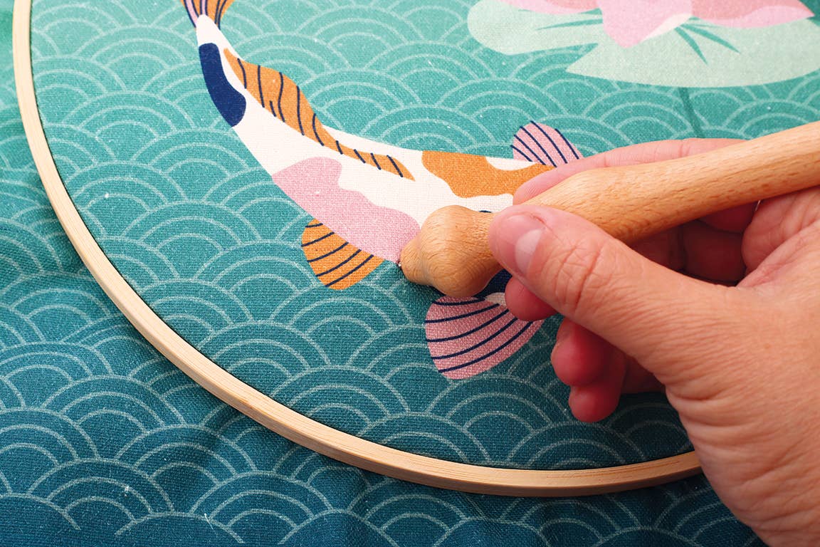 Σετ κεντήματος Punch Needle “Carpe Koi” Ø25 cm