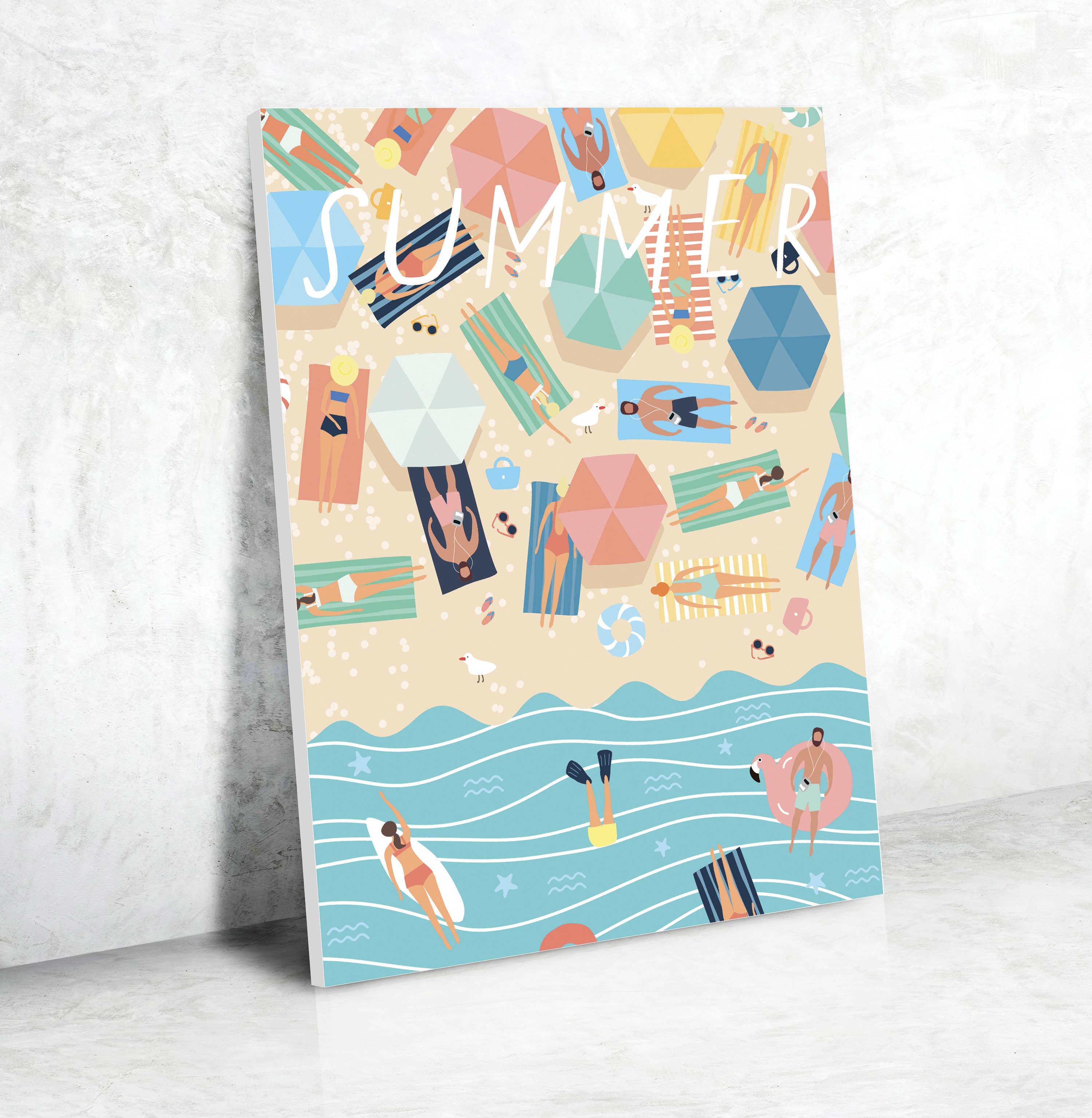 Σετ DIY ζωγραφικής με αριθμούς “At the beach” 30x40