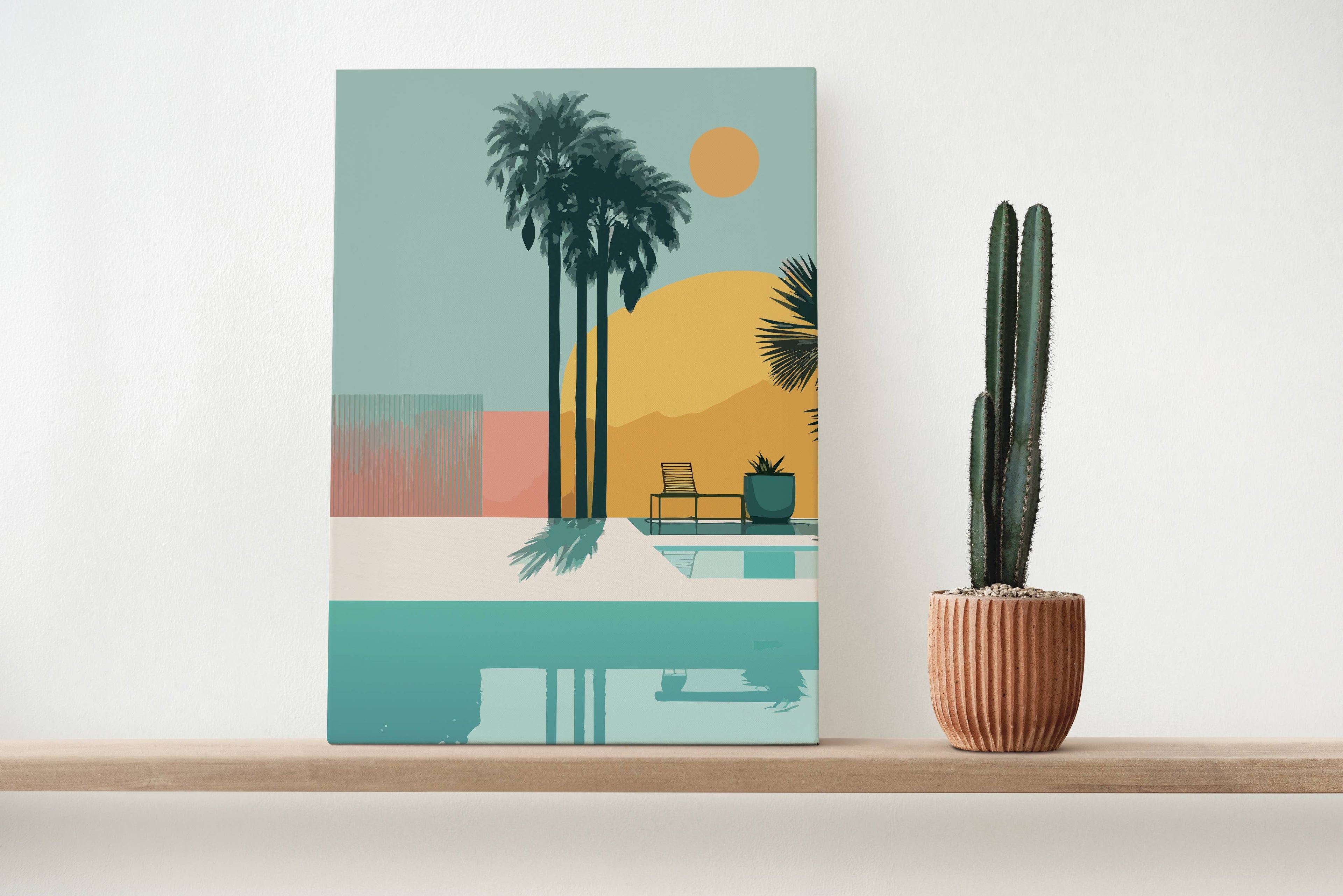 Σετ DIY ζωγραφικής με αριθμούς “Palm Trees” 20×30