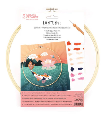Σετ κεντήματος Punch Needle “Carpe Koi” Ø25 cm