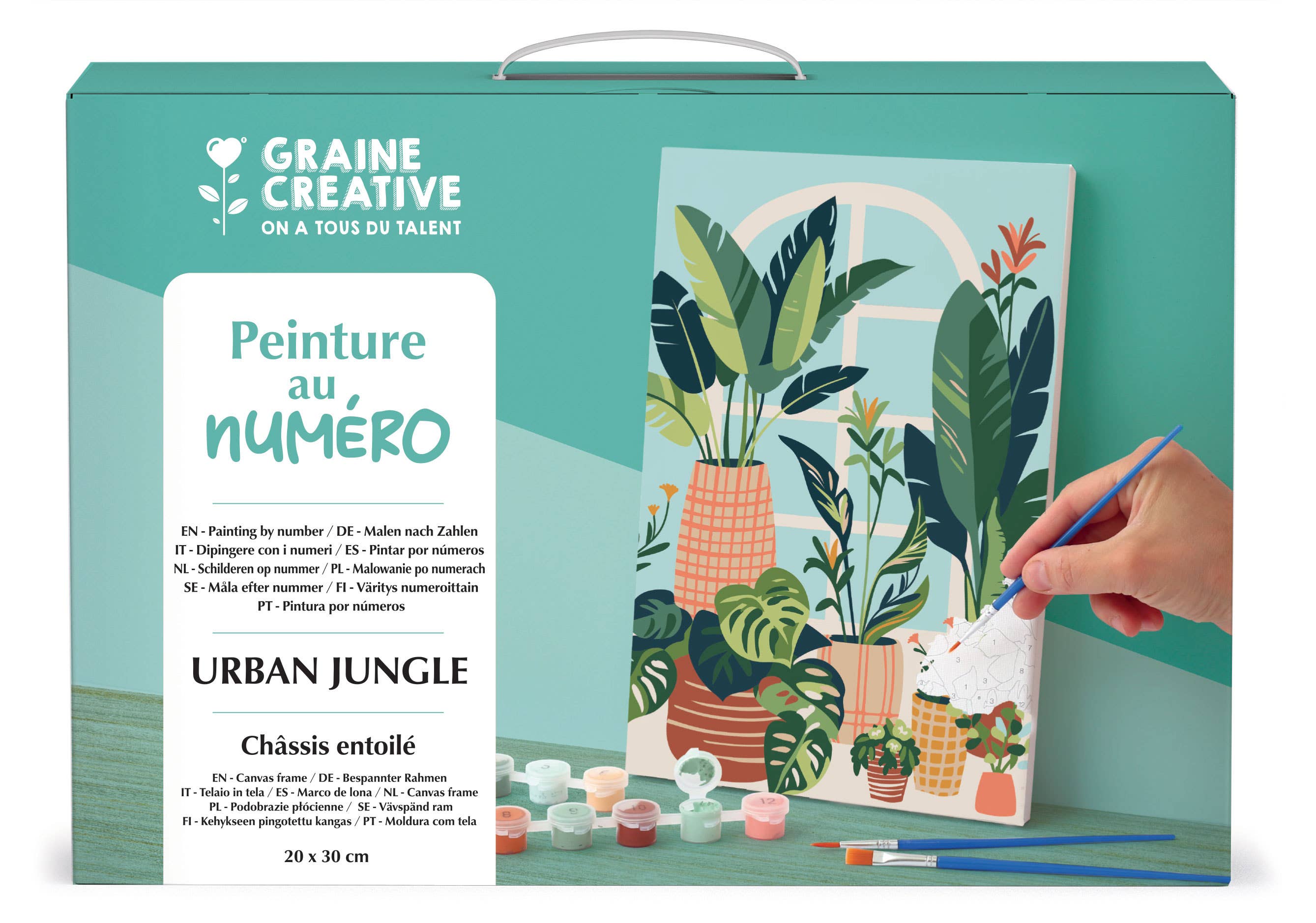 Σετ DIY ζωγραφικής με αριθμούς “Urban Jungle” 20x30