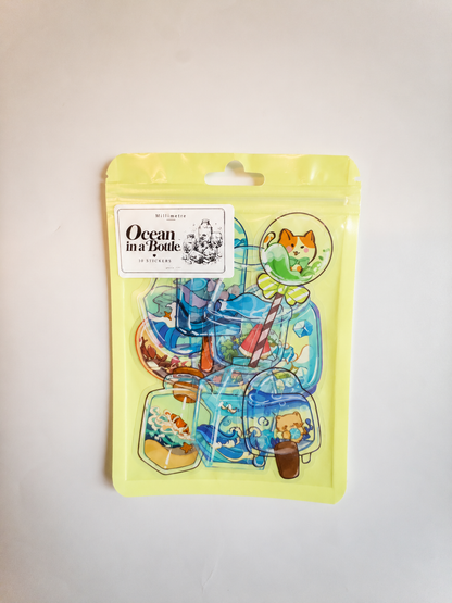 Ocean in a Bottle Sticker Pack – 10 Αυτοκόλλητα