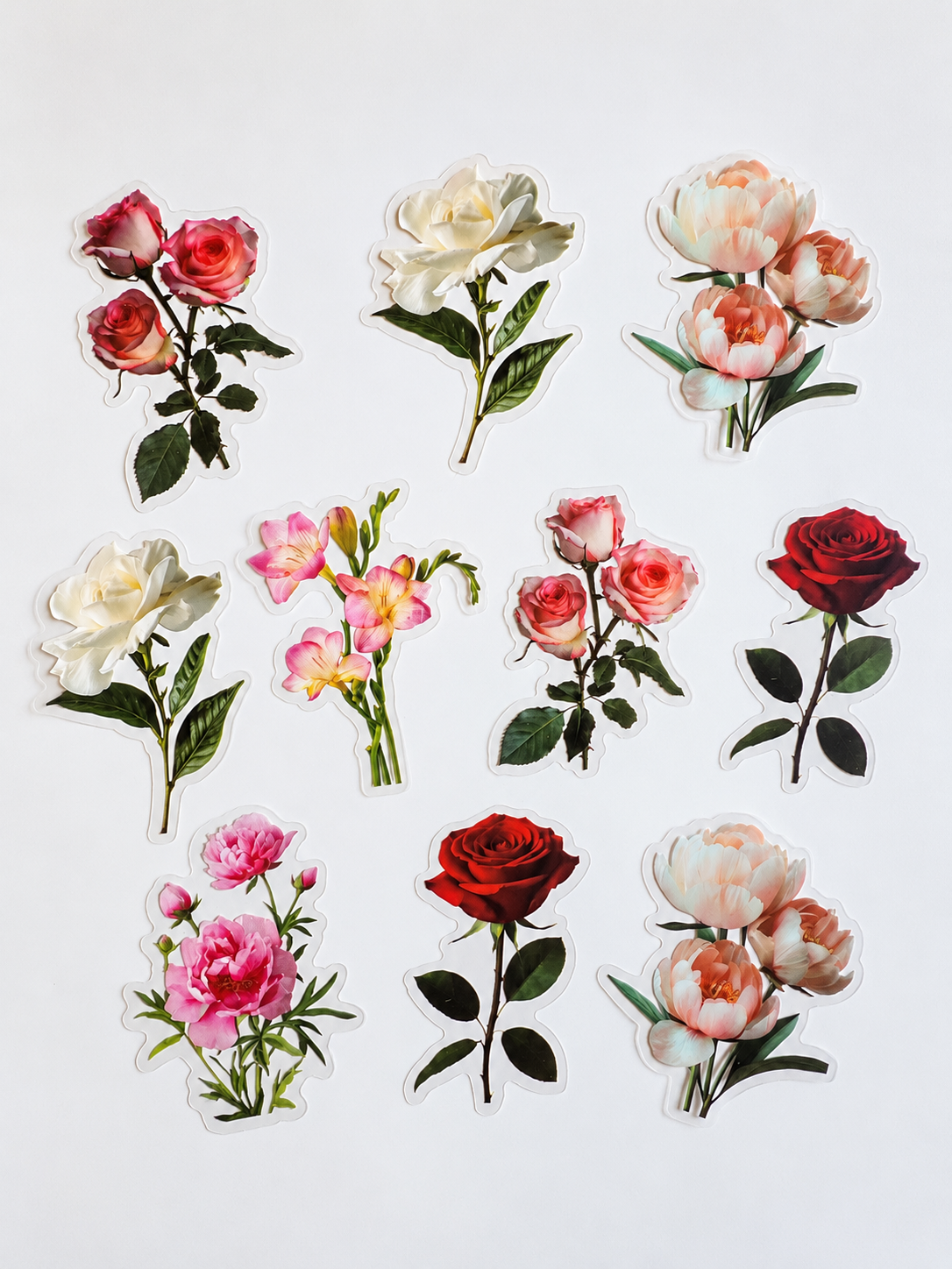 Romantic Blooms Sticker Pack – 10 Αυτοκόλλητα