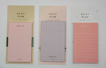 Χαρτάκια σημειώσεων μακρόστενα σε τρία σχέδια