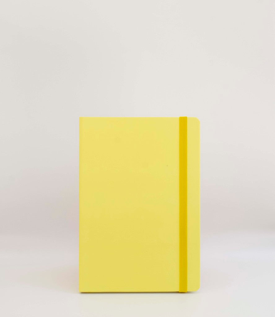 Σημειωματάριο χρωματιστό με λάστιχο κίτρινο