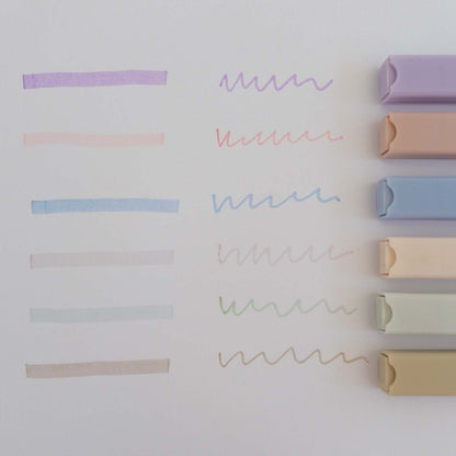 Μαρκαδόρος Υπογράμμισης με διπλή μύτη bundle των 6