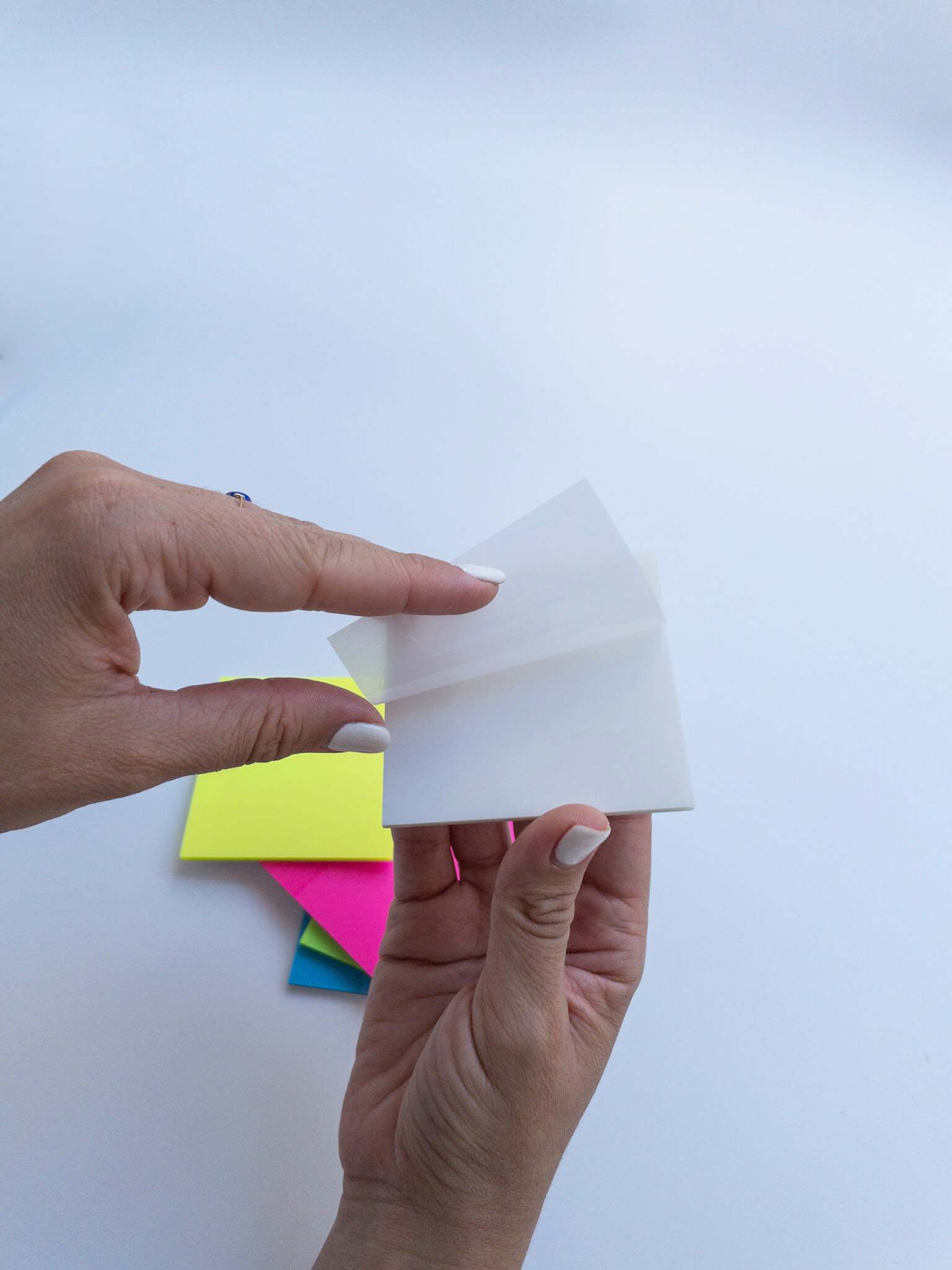 Χαρτάκια σημειώσεων διαφανή άσπρο