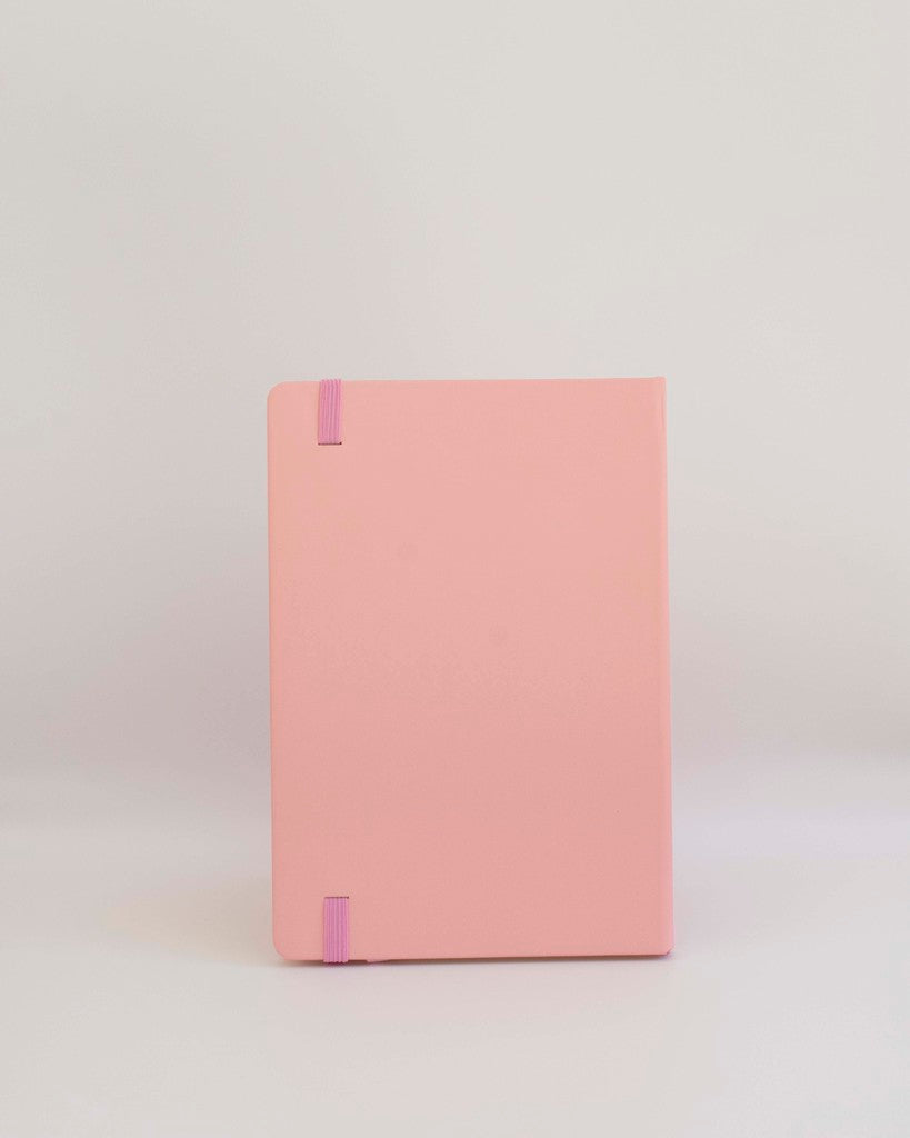Σημειωματάριο χρωματιστό με λάστιχο ροζ