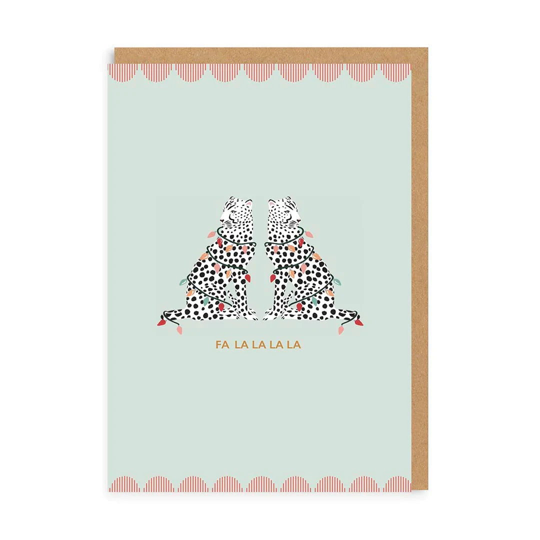 Χριστουγεννιάτικη Κάρτα Fa La La Cheetahs