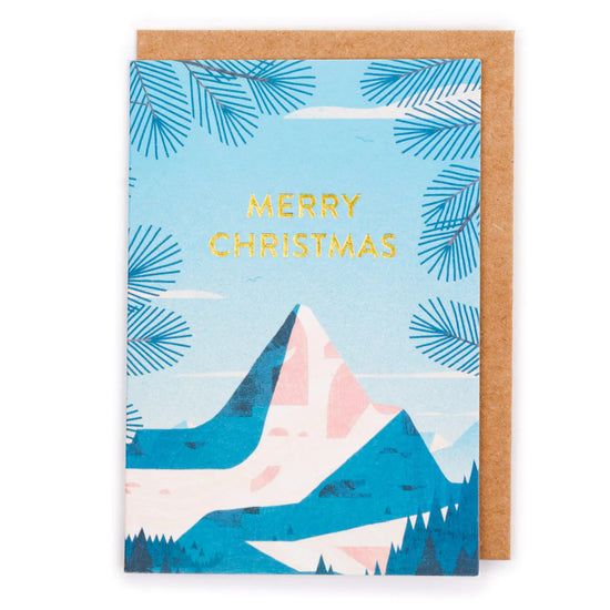 Χριστουγεννιάτικη Κάρτα Mini Merry Christmas mountain peak