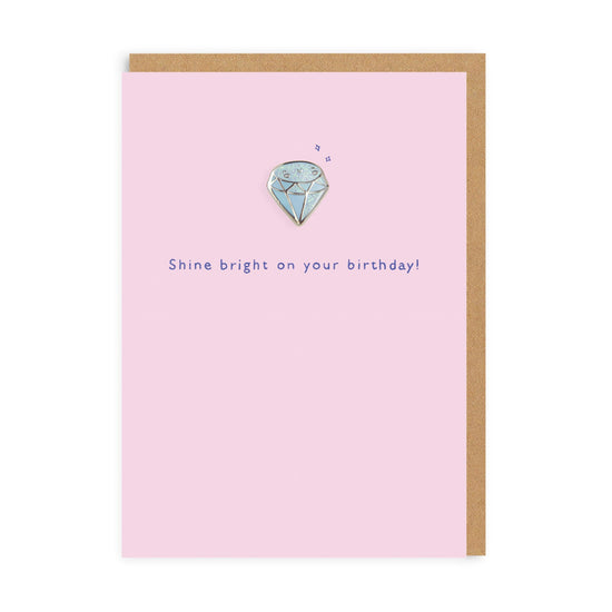 Κάρτα Shine bright on your birthday enamel pin