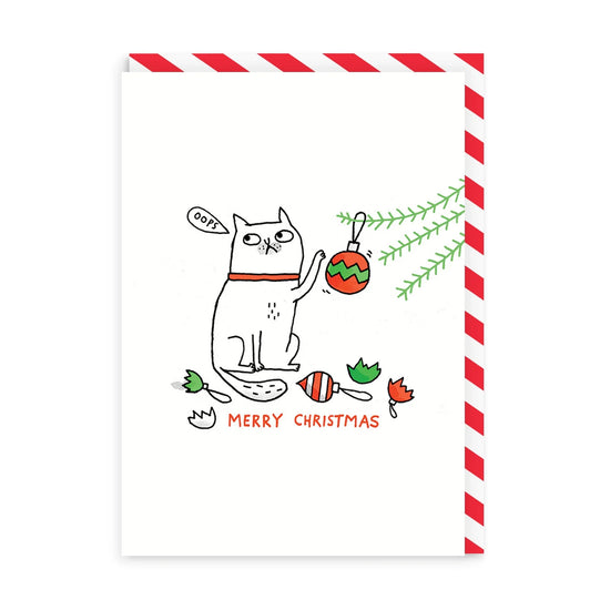 Χριστουγεννιάτικη Κάρτα Oops Cat Merry Christmas