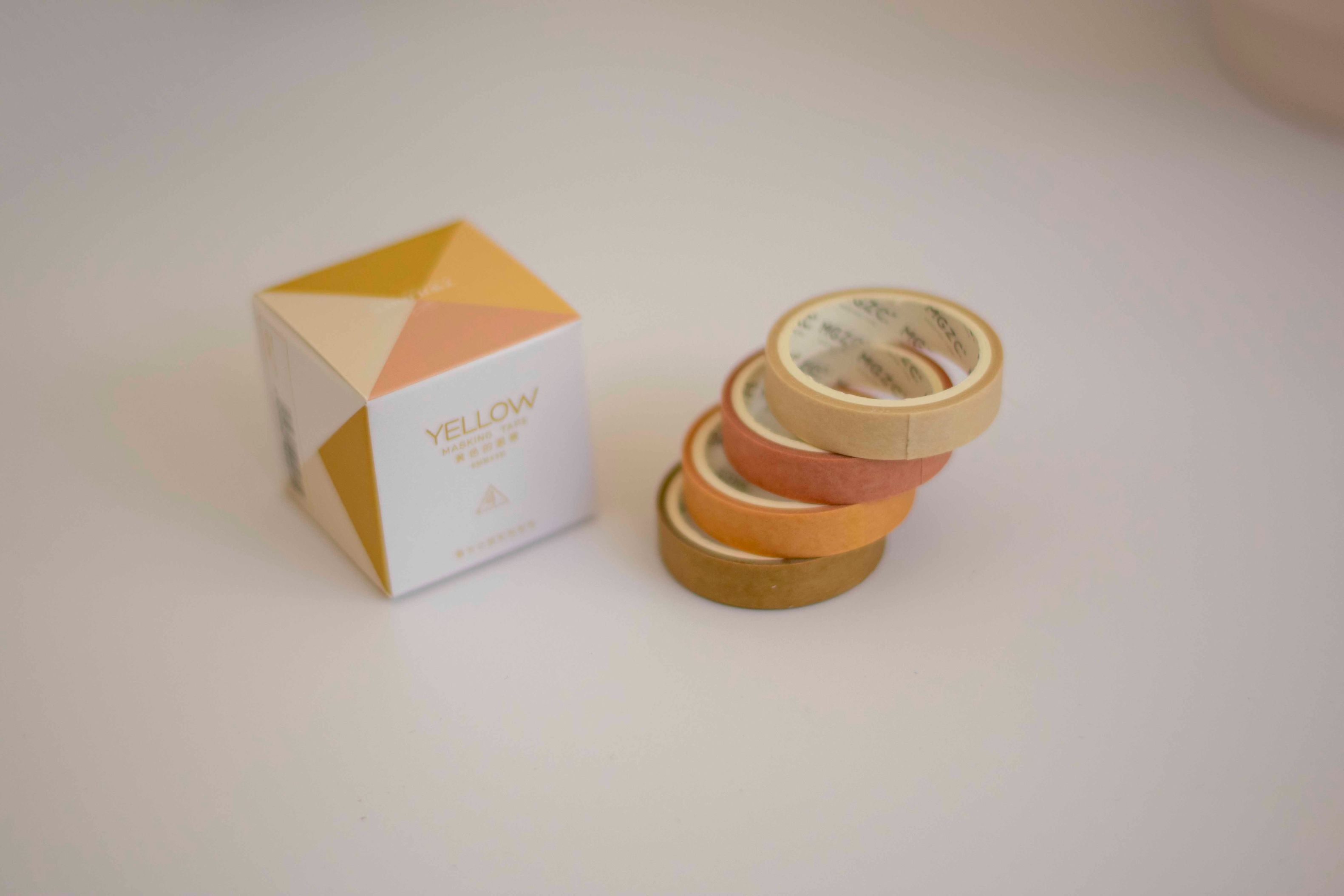Washi tape set 4 τεμαχίων κίτρινο