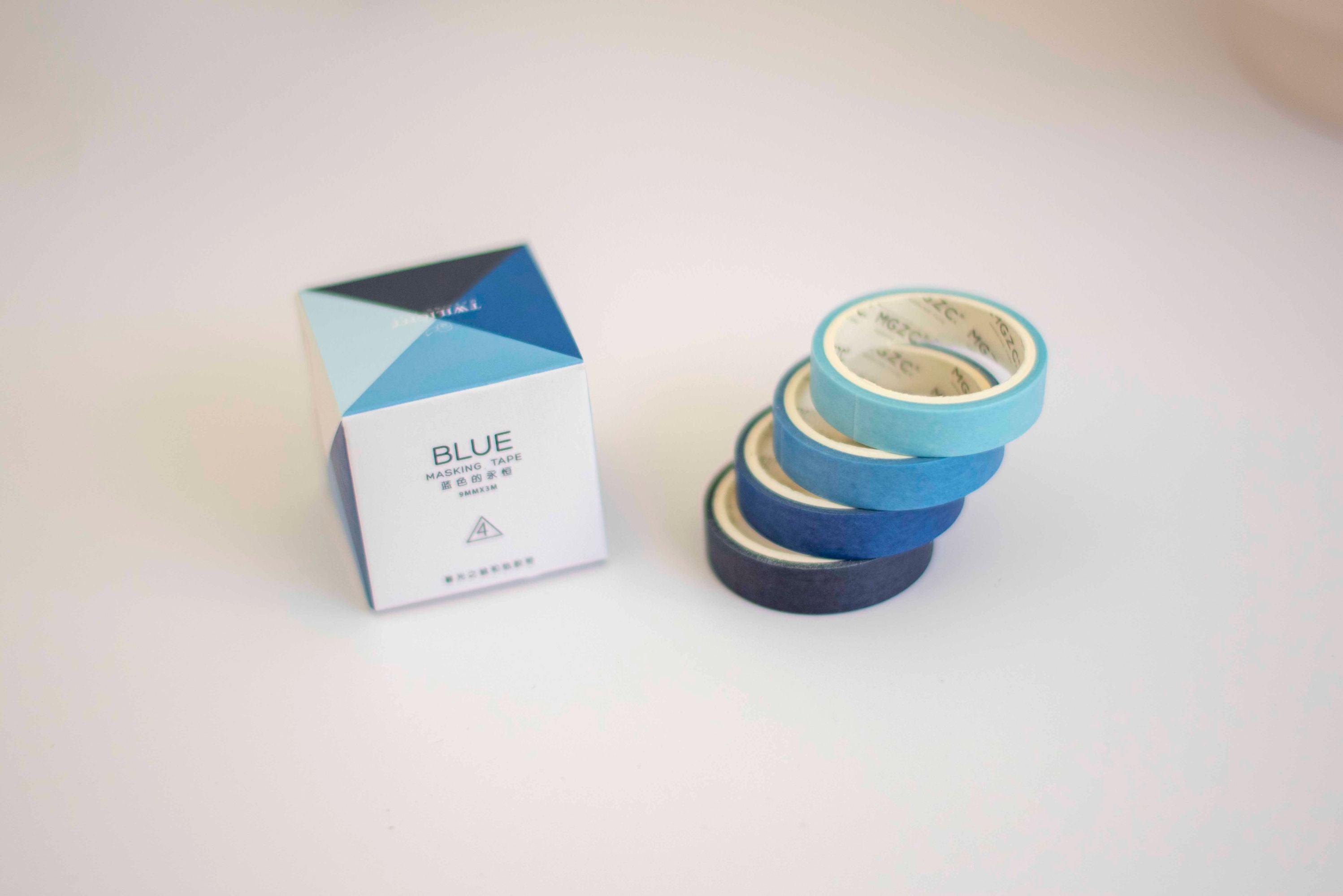 Washi tape set 4 τεμαχίων μπλε