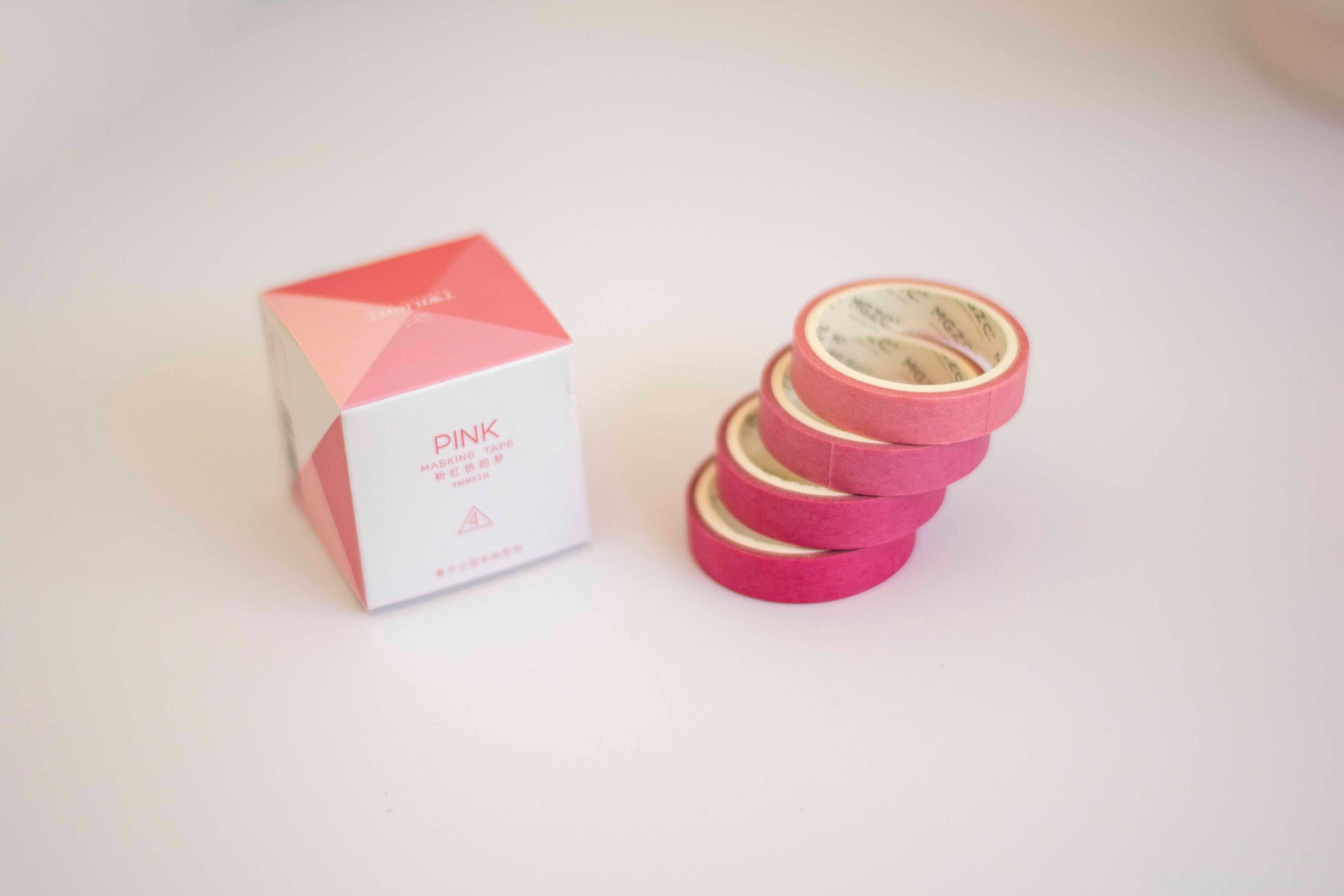 Washi tape set 4 τεμαχίων ροζ