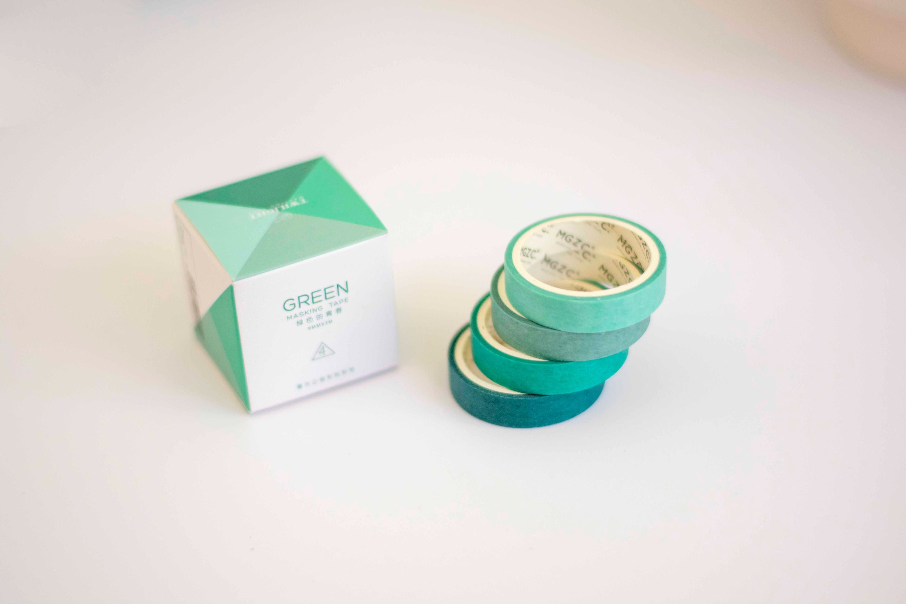 Washi tape set 4 τεμαχίων πράσινο