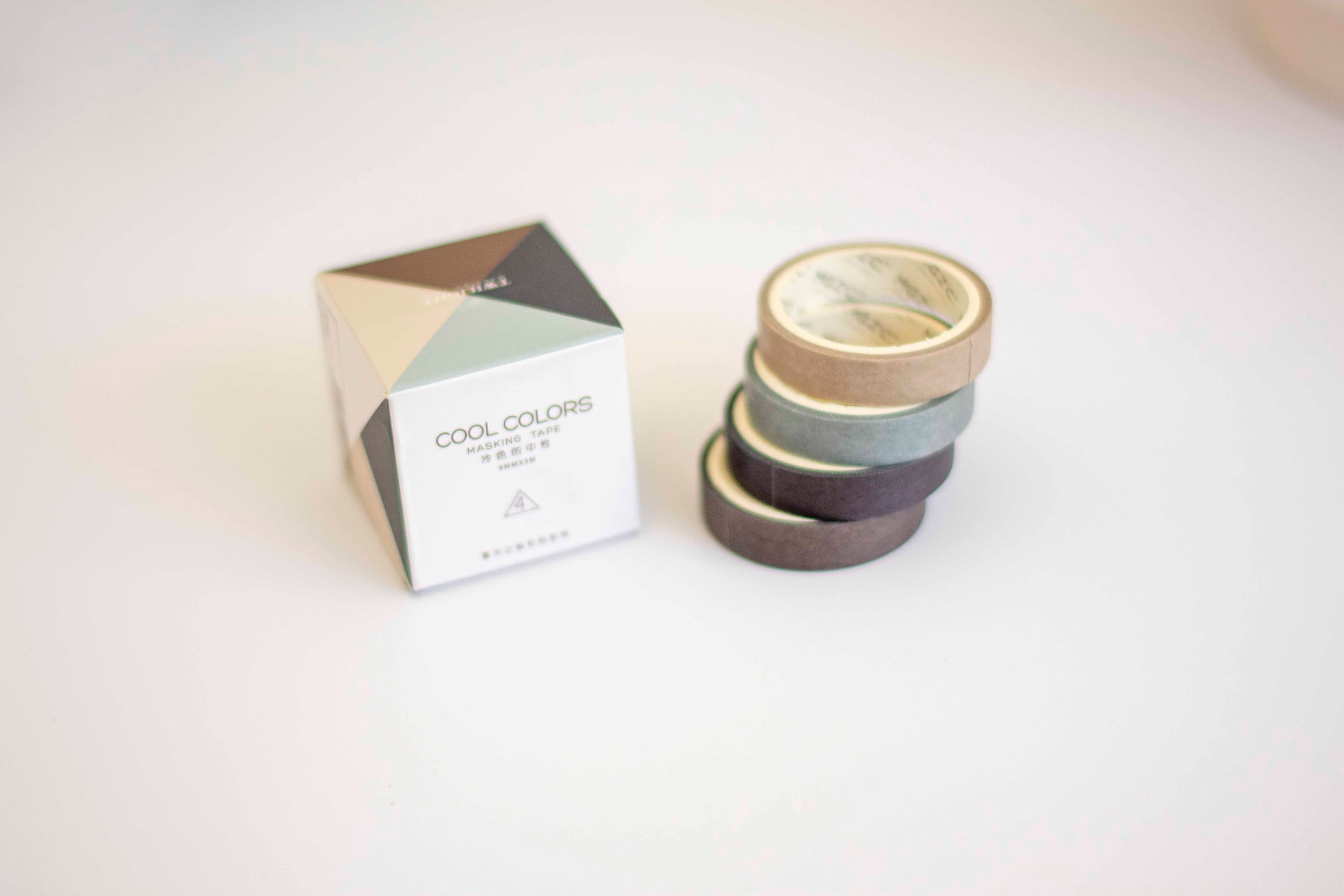 Washi tape set 4 τεμαχίων καφέ