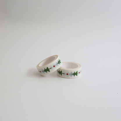 Washi tape Xmas tree λευκό