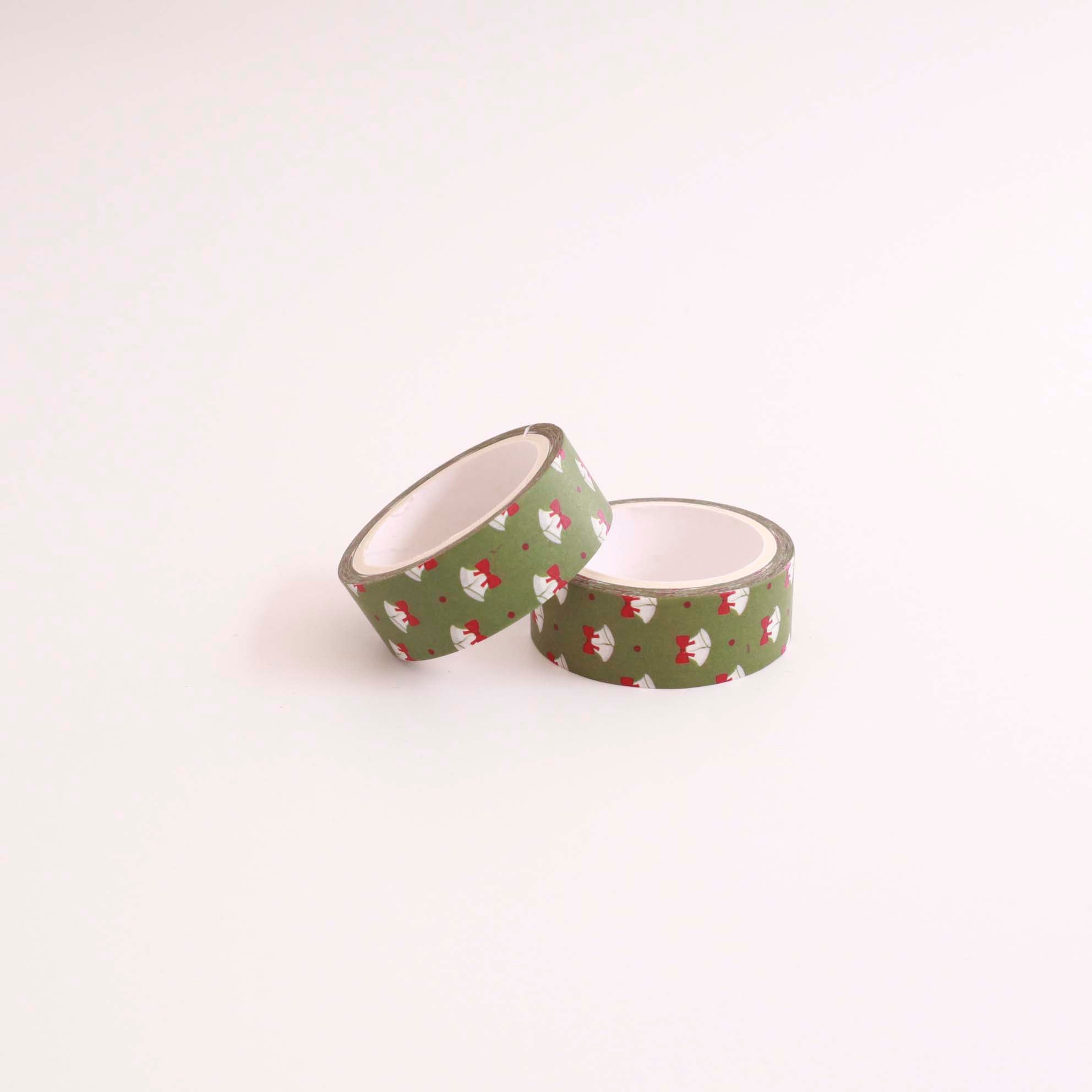 Washi tape Xmas bells πράσινο