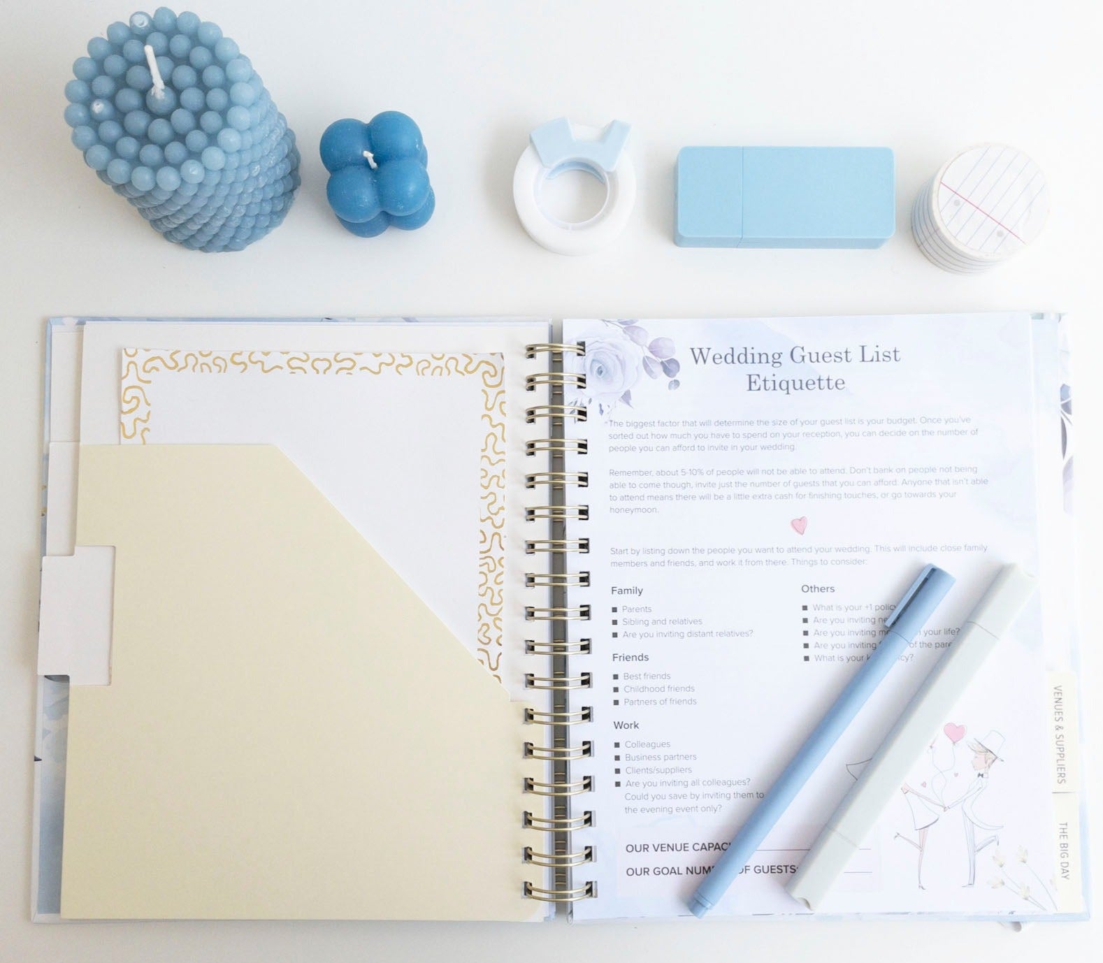Wedding planner spiral