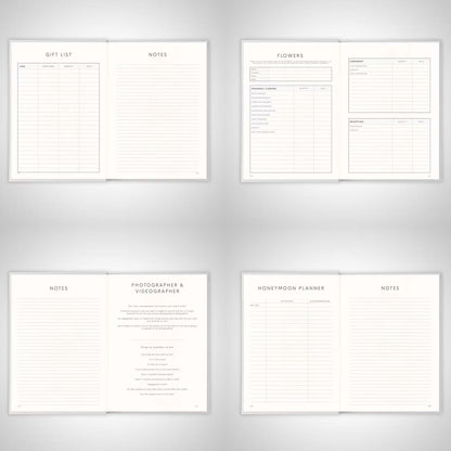 Wedding planner σκληρό εξώφυλλο εσωτερικές σελίδες