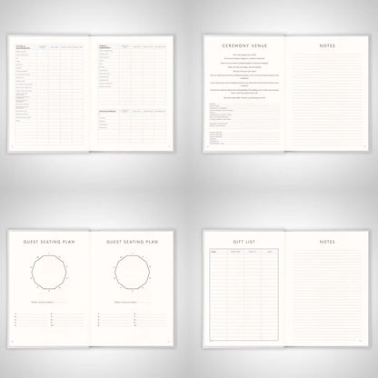 Wedding planner σκληρό εξώφυλλο εσωτερικές σελίδες